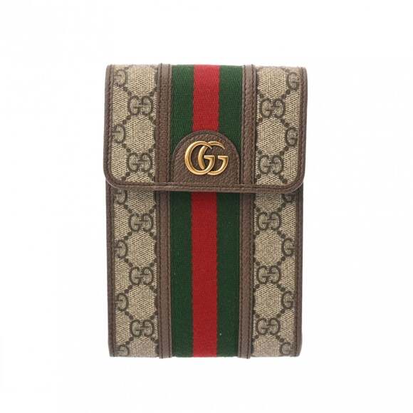 Gucci Handbags - GUCCI Brown Canvas Shoulder Bag
